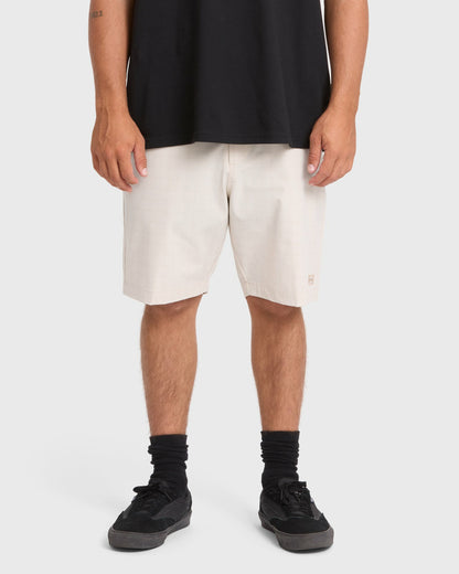 Billabong Men's Crossfire Submersible 19\" Amphibian Hybrid Shorts - Oatmeal Heather