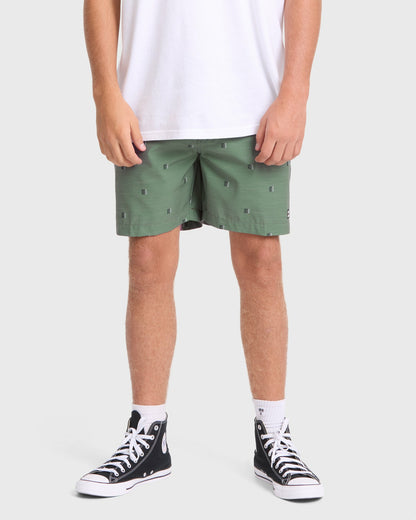 Billabong Men's Crossfire Submersible 17\" Amphibian Hybrid Shorts - Laurel Wreath