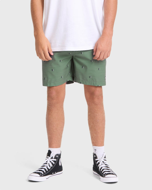 Billabong Men's Crossfire Submersible 17\" Amphibian Hybrid Shorts - Laurel Wreath