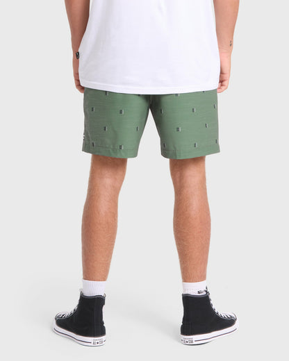 Billabong Men's Crossfire Submersible 17\" Amphibian Hybrid Shorts - Laurel Wreath