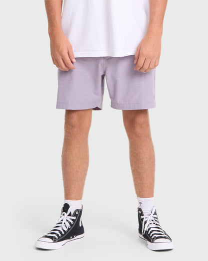Billabong Men's Crossfire Submersible 17\" Amphibian Hybrid Shorts - Purple Ash