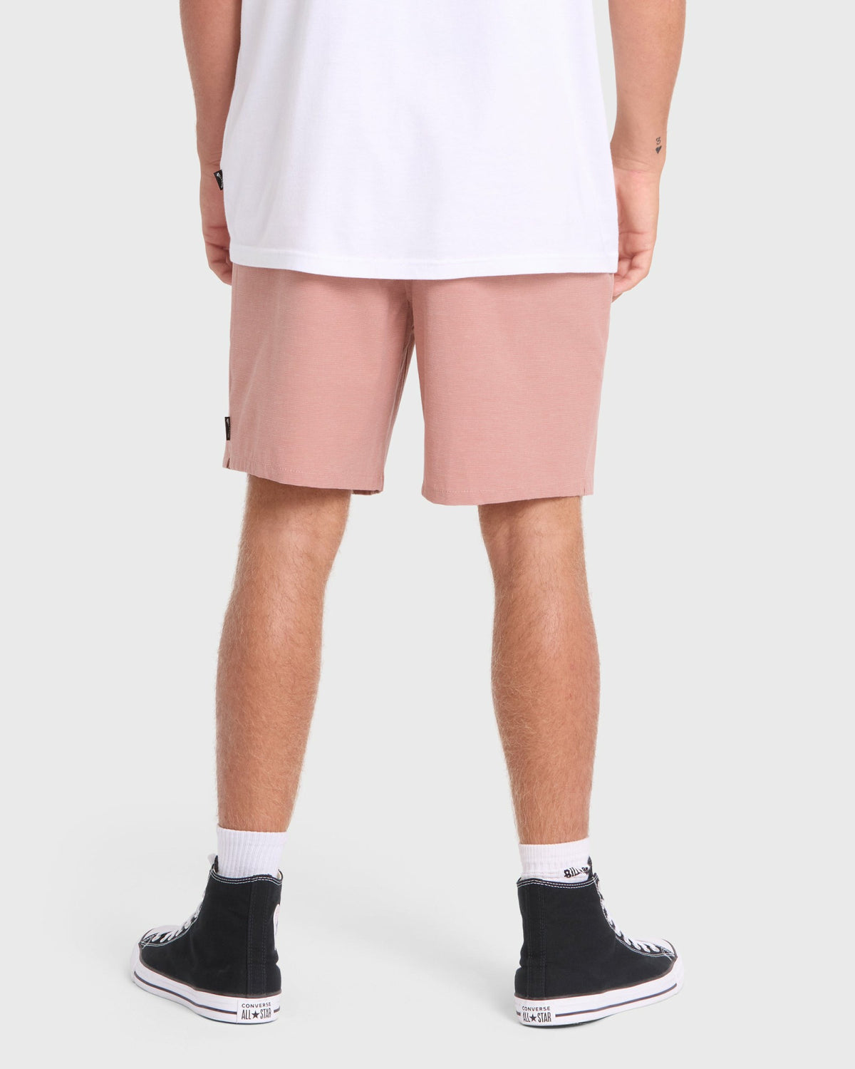 Billabong Men's Crossfire Elastic Wave Washed 18\" Amphibian Hybrid Shorts - Ash Rose