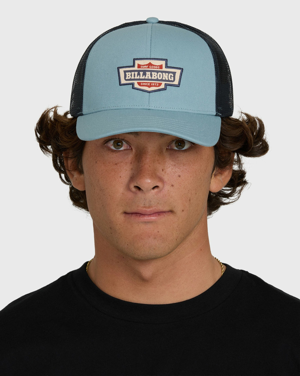Billabong Men's Walled Trucker Hat - Blue Fog