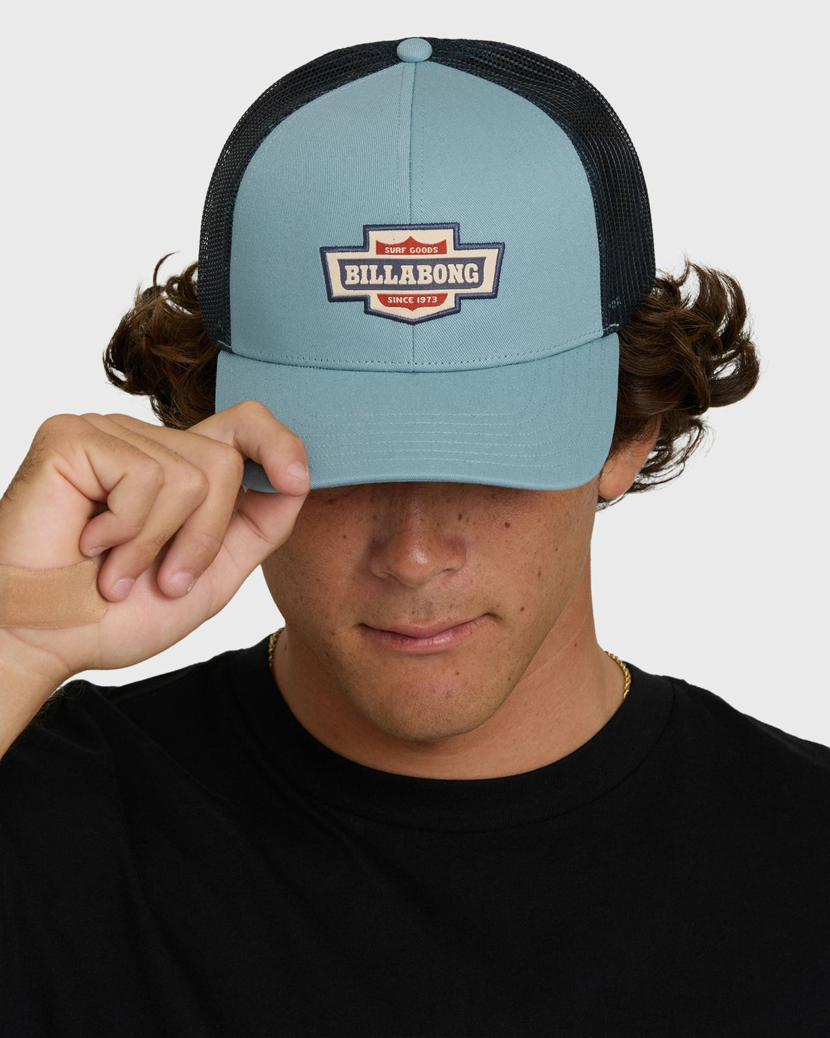 Billabong Men's Walled Trucker Hat - Blue Fog