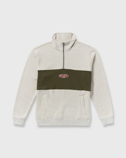 Billabong Men's Bad Dog 3\/4 Zip Mockneck Sweatshirt - Sand Htr
