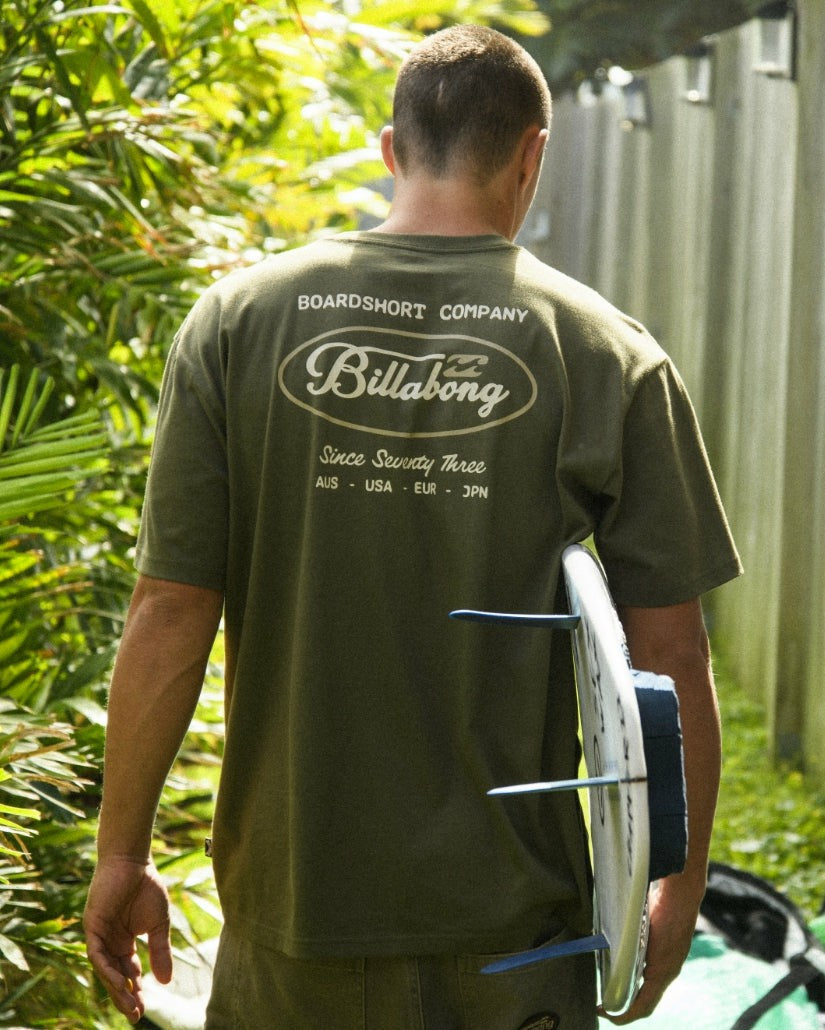 Billabong Men's Bad Dog Pocket Regular Tee - Olive