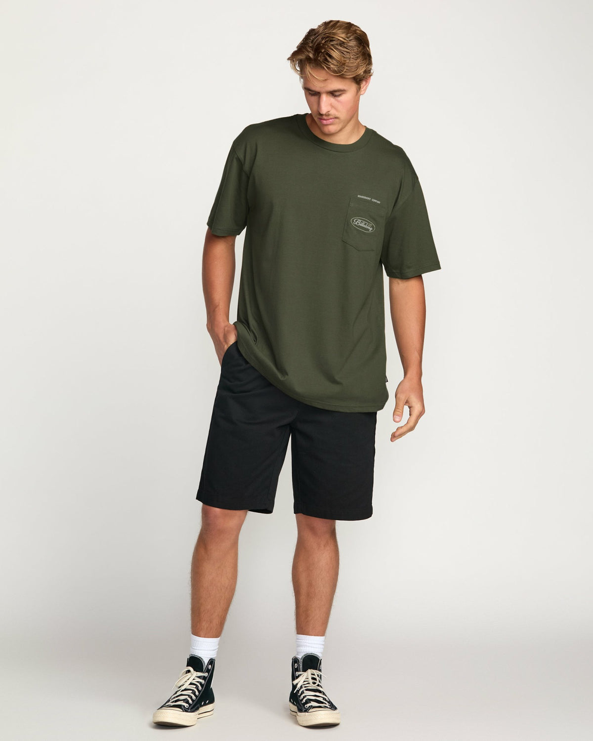 Billabong Men's Bad Dog Pocket Regular Tee - Olive