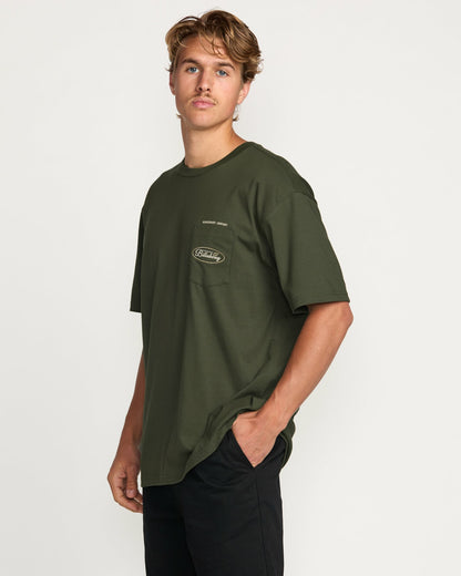 Billabong Men's Bad Dog Pocket Regular Tee - Olive