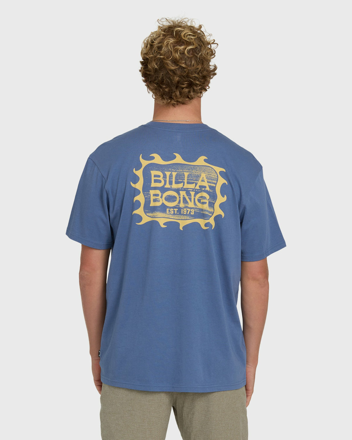 Billabong Men's Ripple Premium Short Sleeve Cotton Graphic T-Shirt - Blue Horizon
