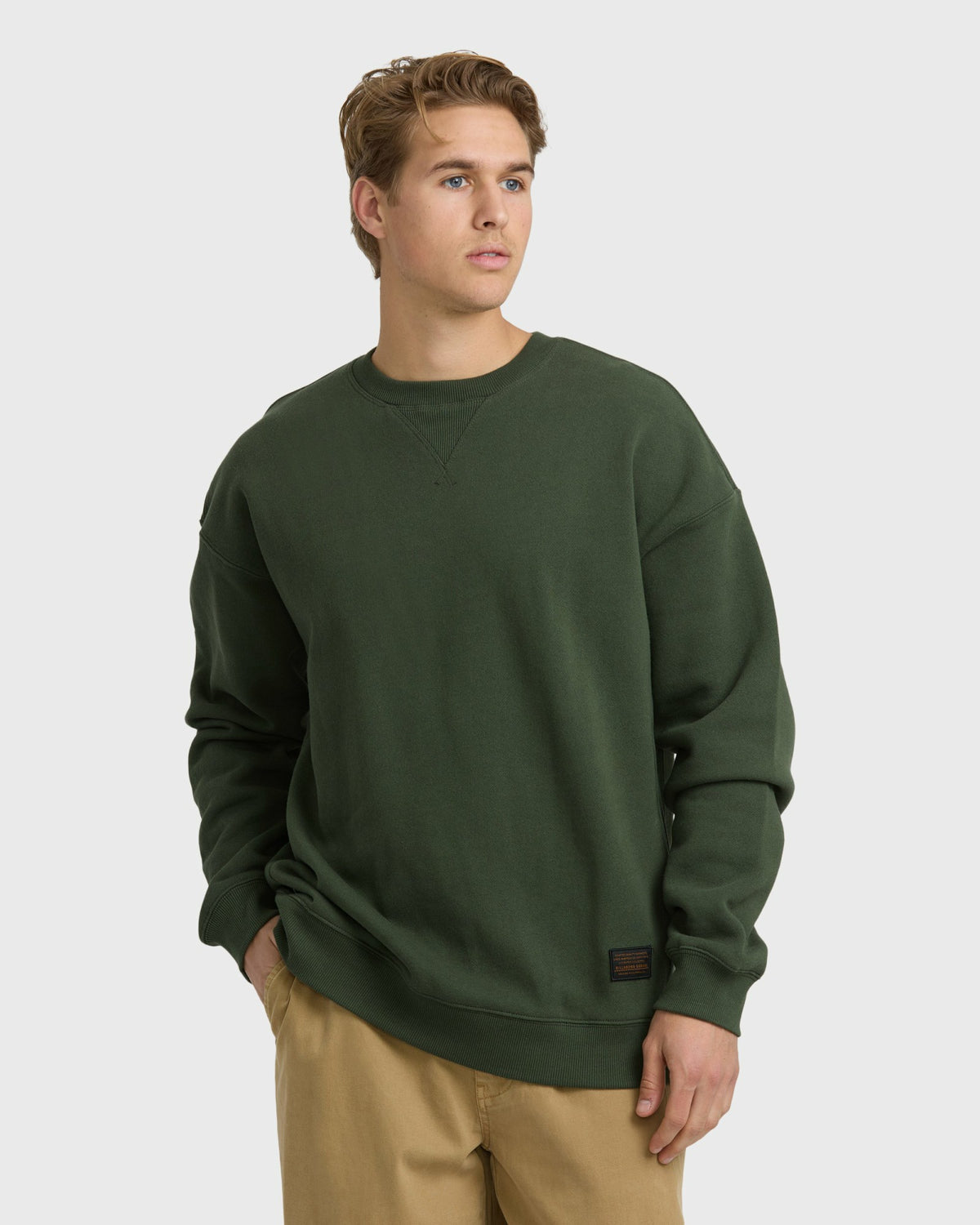 Billabong Men's Fort Garage Crewneck Sweatshirt - Olive