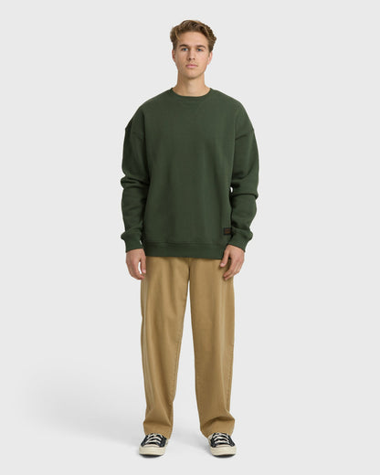 Billabong Men's Fort Garage Crewneck Sweatshirt - Olive