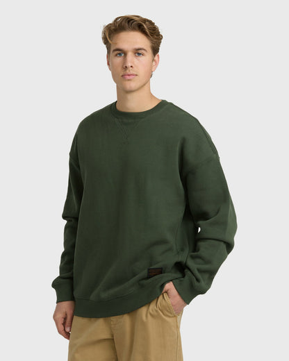 Billabong Men's Fort Garage Crewneck Sweatshirt - Olive
