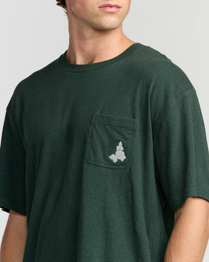 Billabong Men's Austin Garage Regular Pocket Short Sleeve T-Shirt - Teal