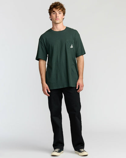 Billabong Men's Austin Garage Regular Pocket Short Sleeve T-Shirt - Teal
