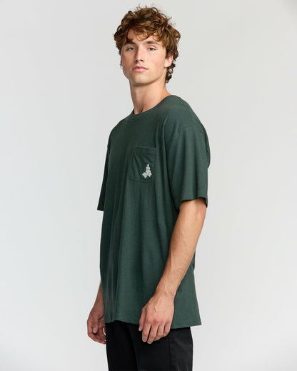 Billabong Men's Austin Garage Regular Pocket Short Sleeve T-Shirt - Teal