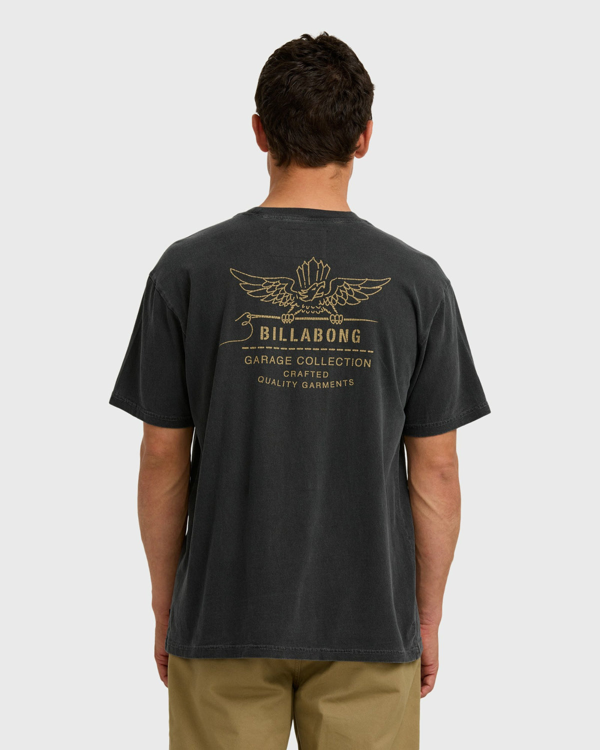 Billabong Men's Wingspan Garage Regular Short Sleeve T-Shirt - Washed Black