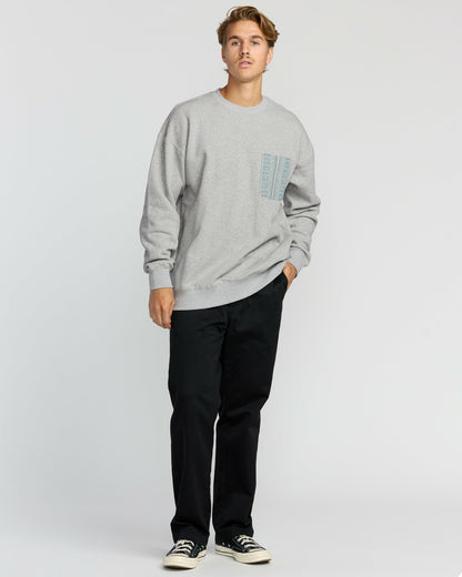 Billabong Men's Austin Garage Crew Sweatshirt - Lt Grey Htr