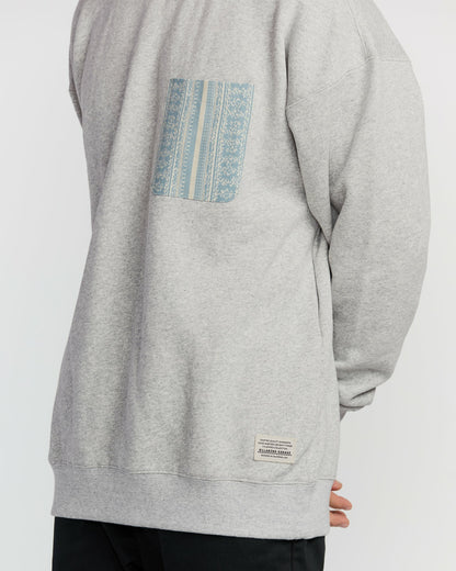 Billabong Men's Austin Garage Crew Sweatshirt - Lt Grey Htr
