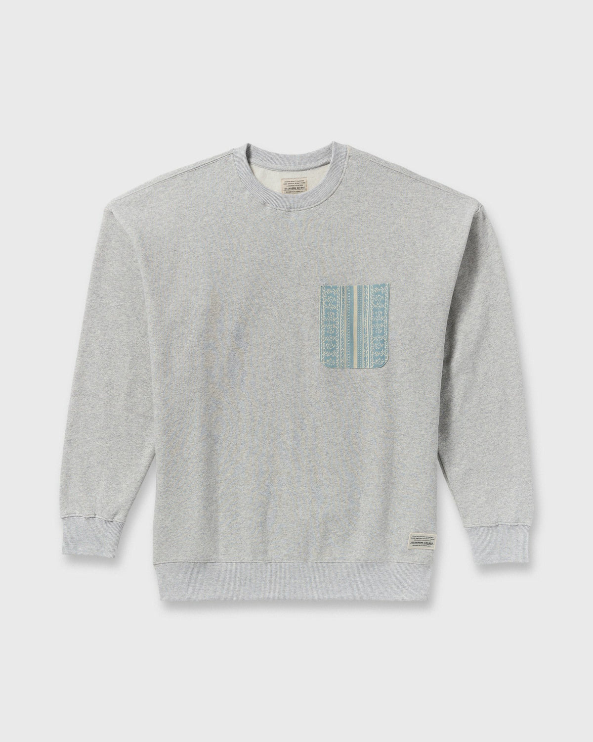 Billabong Men's Austin Garage Crew Sweatshirt - Lt Grey Htr
