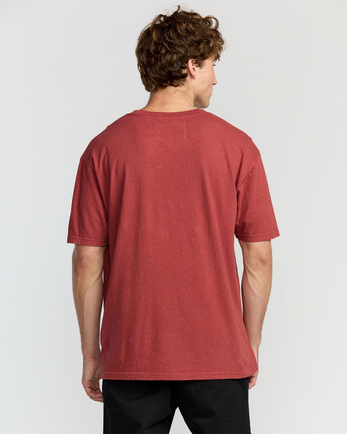 Billabong Men's The Label Garage Regular Short Sleeve T-Shirt - Burnt Red