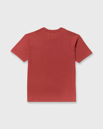 Billabong Men's The Label Garage Regular Short Sleeve T-Shirt - Burnt Red