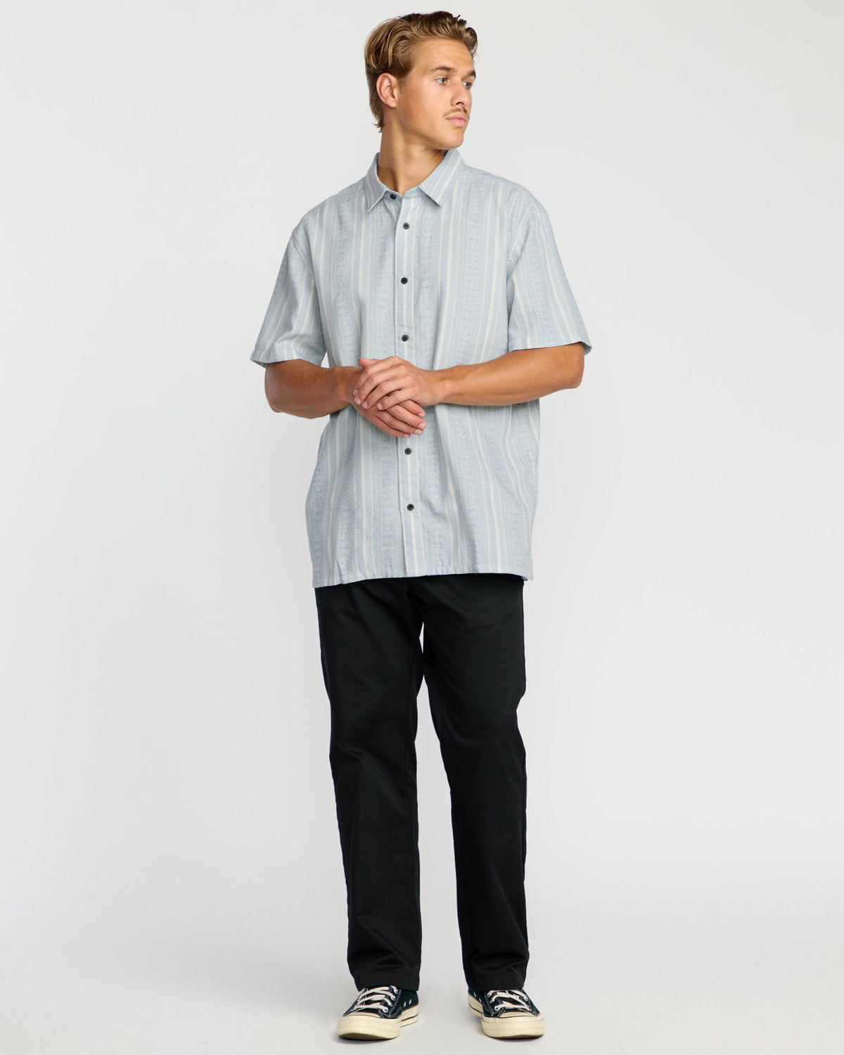 Billabong Men's Sunshines Garage Short Sleeve Shirt - Stone Blue