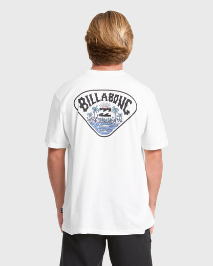 Billabong Men's Scenic Arch Adventure Division Premium Short Sleeve Knit T-Shirt - Off White