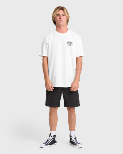 Billabong Men's Scenic Arch Adventure Division Premium Short Sleeve Knit T-Shirt - Off White