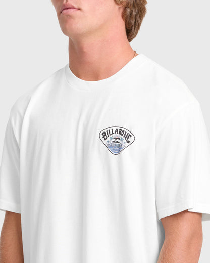 Billabong Men's Scenic Arch Adventure Division Premium Short Sleeve Knit T-Shirt - Off White