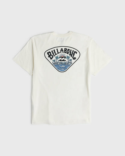 Billabong Men's Scenic Arch Adventure Division Premium Short Sleeve Knit T-Shirt - Off White