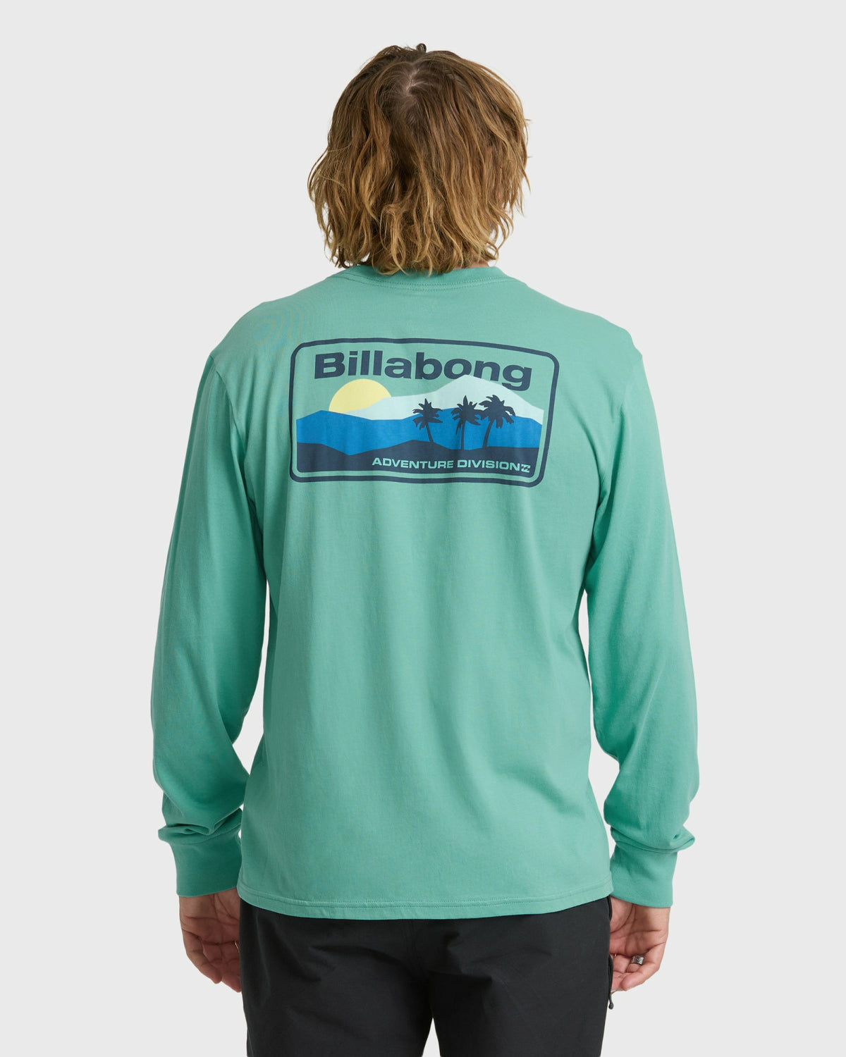 Billabong Men's Range Adventure Division Premium Long Sleeve Knit T-Shirt - Jade
