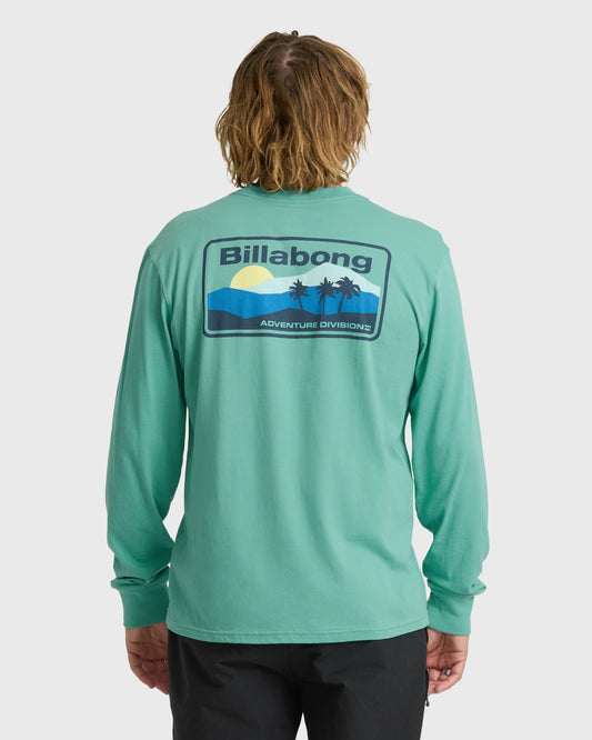 Billabong Men's Range Adventure Division Premium Long Sleeve Knit T-Shirt - Jade
