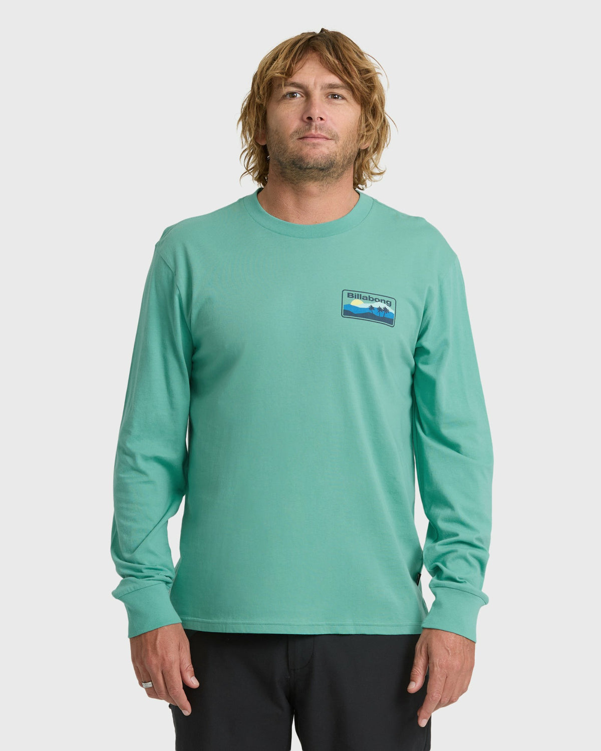 Billabong Men's Range Adventure Division Premium Long Sleeve Knit T-Shirt - Jade