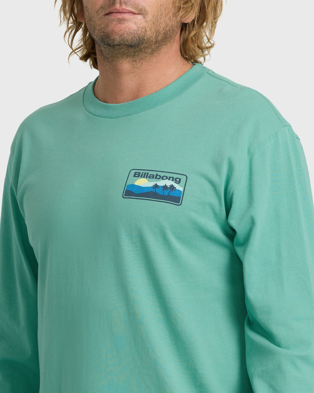 Billabong Men's Range Adventure Division Premium Long Sleeve Knit T-Shirt - Jade