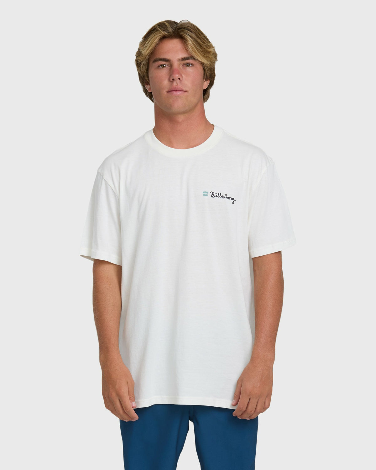 Billabong Men's Making Tracks Premium Short Sleeve Knit T-Shirt - Off White