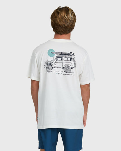 Billabong Men's Making Tracks Premium Short Sleeve Knit T-Shirt - Off White
