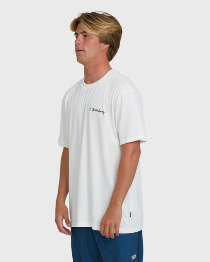 Billabong Men's Making Tracks Premium Short Sleeve Knit T-Shirt - Off White