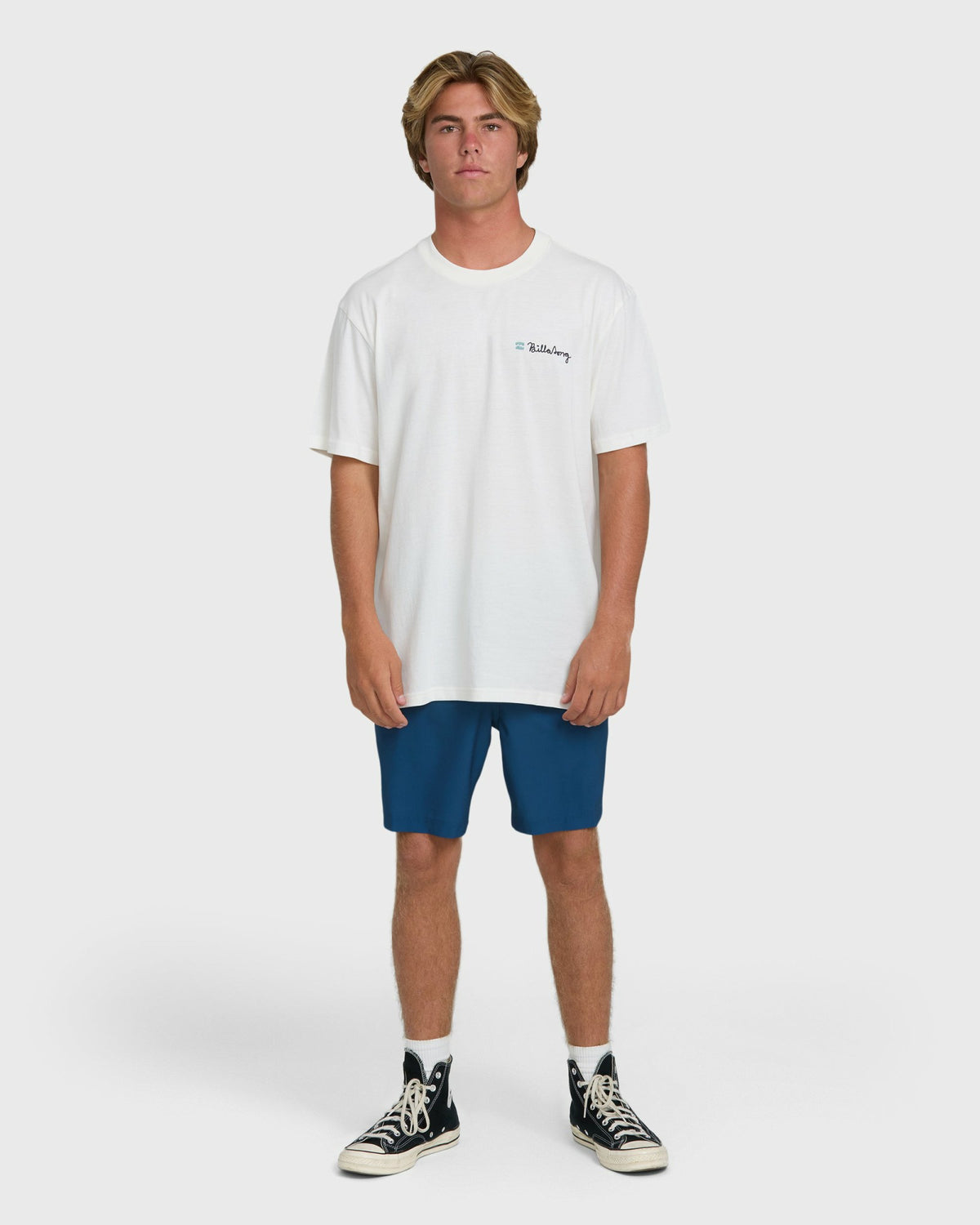 Billabong Men's Making Tracks Premium Short Sleeve Knit T-Shirt - Off White