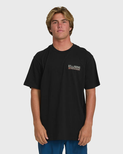 Billabong Men's A\/Div Agave Premium Short Sleeve Cotton T-Shirt - Black
