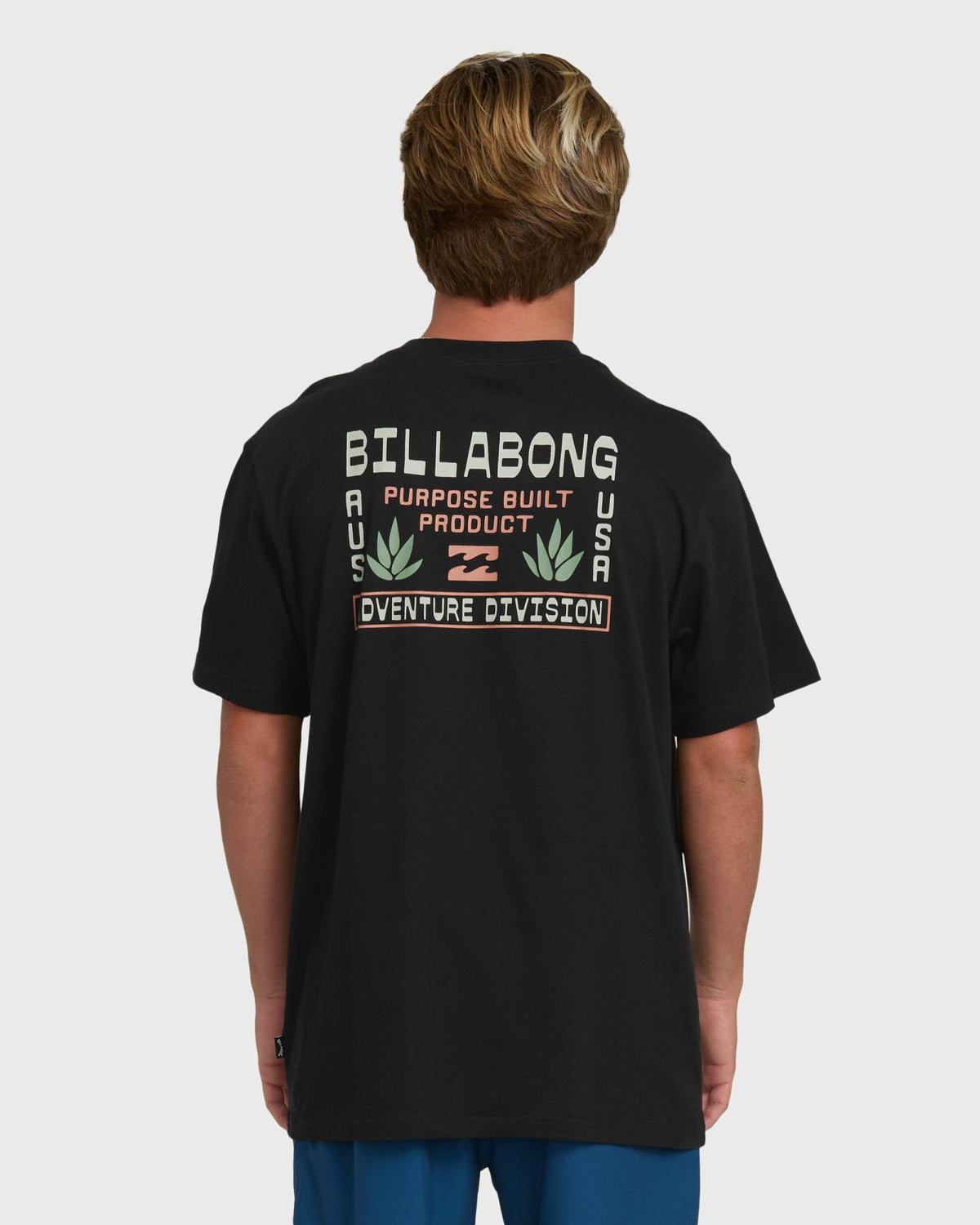 Billabong Men's A\/Div Agave Premium Short Sleeve Cotton T-Shirt - Black