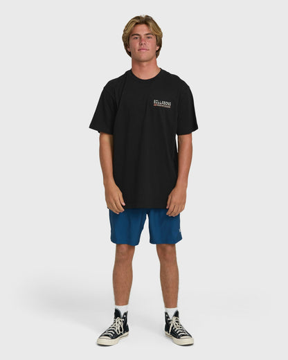 Billabong Men's A\/Div Agave Premium Short Sleeve Cotton T-Shirt - Black