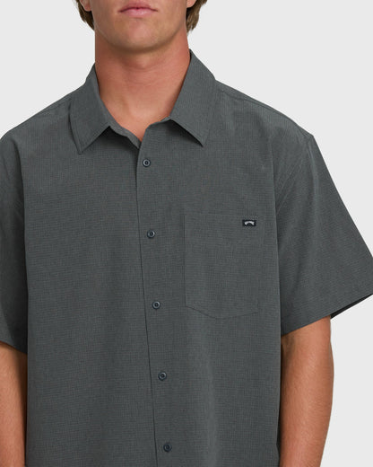 Billabong Men's A\/Div Surftrek Perforated Short Sleeve Woven Shirt - Carbon