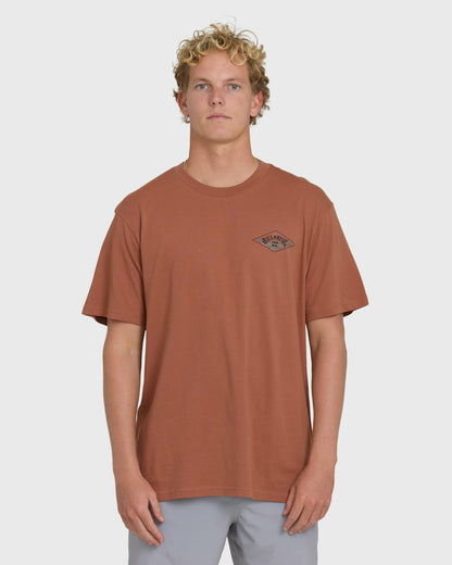 Billabong Men's A\/Div Arch Premium Short Sleeve Knit T-Shirt - Cedar Wood