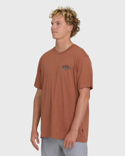 Billabong Men's A\/Div Arch Premium Short Sleeve Knit T-Shirt - Cedar Wood