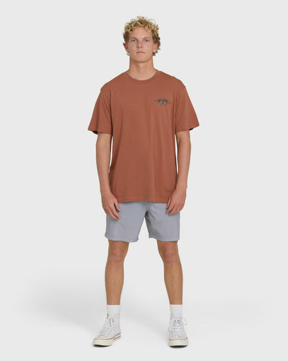 Billabong Men's A\/Div Arch Premium Short Sleeve Knit T-Shirt - Cedar Wood