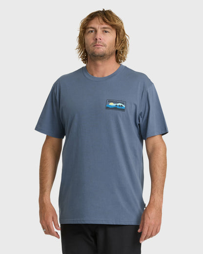 Billabong Men's Adventure Division Range Premium Short Sleeve Knit T-Shirt - China Blue