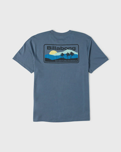 Billabong Men's Adventure Division Range Premium Short Sleeve Knit T-Shirt - China Blue