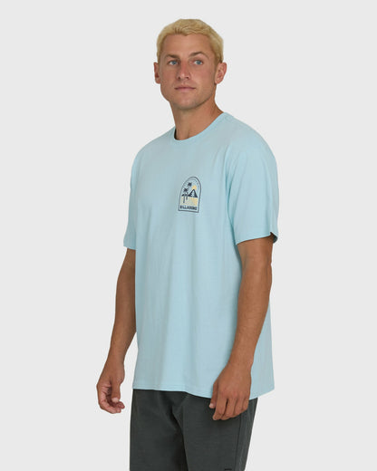 Billabong Men's A\/Div Sun Down Premium Short Sleeve Knit T-Shirt - Winter Sky