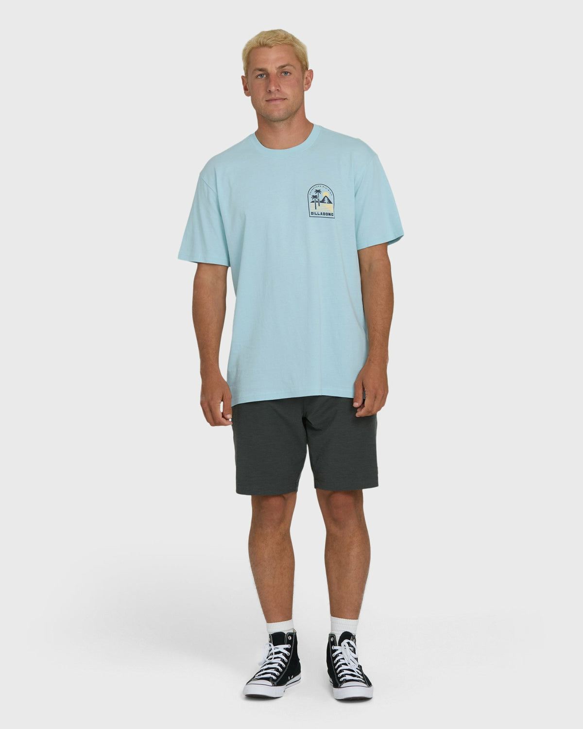Billabong Men's A\/Div Sun Down Premium Short Sleeve Knit T-Shirt - Winter Sky
