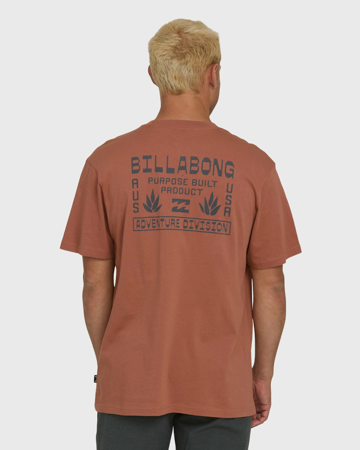 Billabong Men's A\/Div Agave Premium Short Sleeve Cotton T-Shirt - Cedar Wood